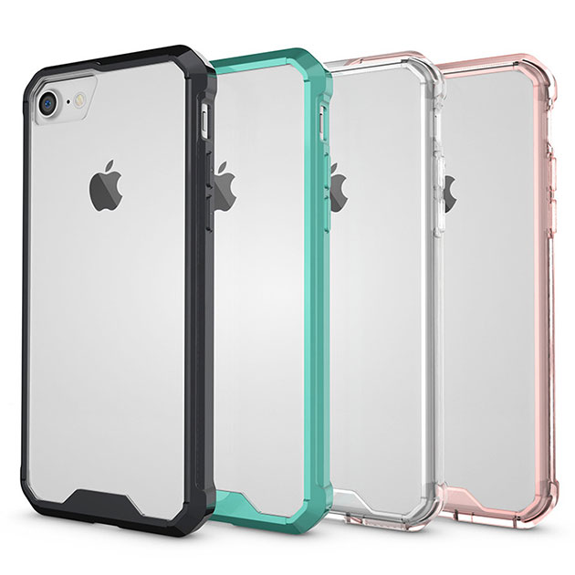iPhone 7 Plus เคสกันกระแทก ขอบสี หลังใส